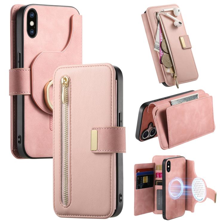 Ring Zipper Wallet RFID Blocking MagSafe Leather Phone Case, For iPhone 11, For iPhone 11 Pro, For iPhone X / XS Apple Accessories engrin5393 More iPhone Cases - APEXEL INDIA - Mobile Lens - Mobile Camera Lens - Cellphone Accessories - Phone Lens - Smartphone Lens