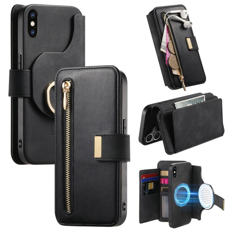 Ring Zipper Wallet RFID Blocking MagSafe Leather Phone Case, For iPhone 11, For iPhone 11 Pro, For iPhone X / XS Apple Accessories engrin5393 More iPhone Cases - APEXEL INDIA - Mobile Lens - Mobile Camera Lens - Cellphone Accessories - Phone Lens - Smartphone Lens
