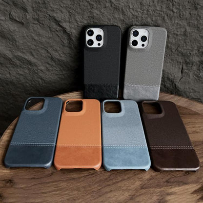 Stitching Cloth MagSafe Magnetic PC Hybrid PU Phone Case, For iPhone 15 Pro Max, For iPhone 15 Pro, For iPhone 14 Plus / 15 Plus, For iPhone 15 Apple Accessories engsti5366 iPhone 15 Pro Max - APEXEL INDIA - Mobile Lens - Mobile Camera Lens - Cellphone Accessories - Phone Lens - Smartphone Lens