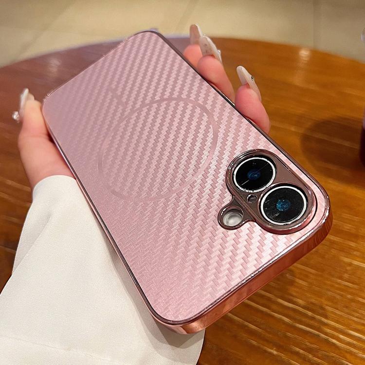Plating Carbon Fiber MagSafe Full Coverage Phone Case, For iPhone 16 Pro Max, For iPhone 16 Pro, For iPhone 16 Plus, For iPhone 16 Apple Accessories engpla5388 iPhone 16 Pro Max - APEXEL INDIA - Mobile Lens - Mobile Camera Lens - Cellphone Accessories - Phone Lens - Smartphone Lens