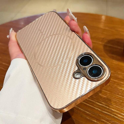 Plating Carbon Fiber MagSafe Full Coverage Phone Case, For iPhone 16 Pro Max, For iPhone 16 Pro, For iPhone 16 Plus, For iPhone 16 Apple Accessories engpla5388 iPhone 16 Pro Max - APEXEL INDIA - Mobile Lens - Mobile Camera Lens - Cellphone Accessories - Phone Lens - Smartphone Lens