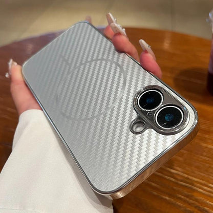 Plating Carbon Fiber MagSafe Full Coverage Phone Case, For iPhone 16 Pro Max, For iPhone 16 Pro, For iPhone 16 Plus, For iPhone 16 Apple Accessories engpla5388 iPhone 16 Pro Max - APEXEL INDIA - Mobile Lens - Mobile Camera Lens - Cellphone Accessories - Phone Lens - Smartphone Lens