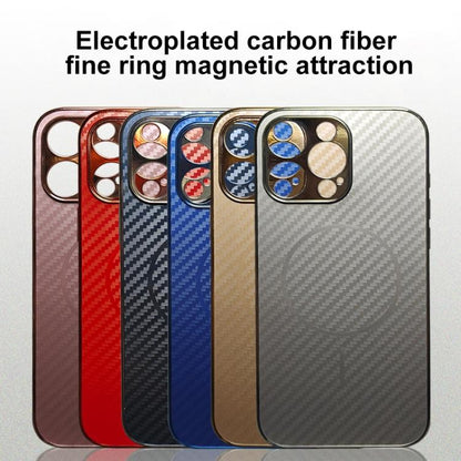 Plating Carbon Fiber MagSafe Full Coverage Phone Case, For iPhone 14 Plus, For iPhone 14, For iPhone 14 Pro, For iPhone 14 Pro Max Apple Accessories engpla5389 iPhone 14 Plus - APEXEL INDIA - Mobile Lens - Mobile Camera Lens - Cellphone Accessories - Phone Lens - Smartphone Lens