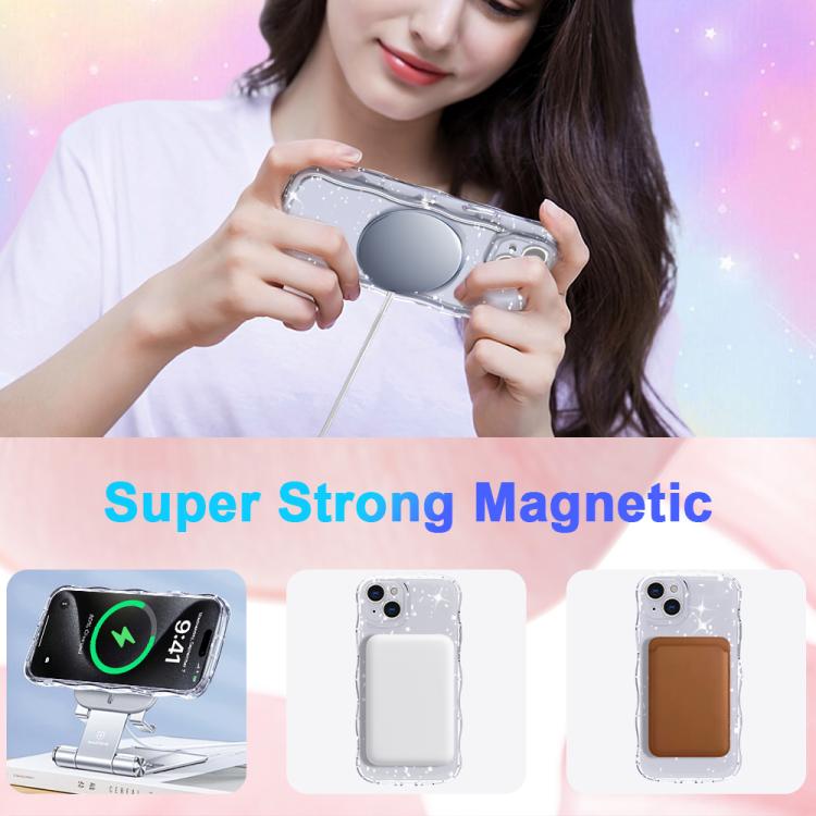 Wave Glitter MagSafe Magnetic TPU Phone Case, For iPhone 16 Pro Max, For iPhone 16 Pro, For iPhone 16 Plus, For iPhone 16 Apple Accessories engwav5478 iPhone 16 Pro Max - APEXEL INDIA - Mobile Lens - Mobile Camera Lens - Cellphone Accessories - Phone Lens - Smartphone Lens