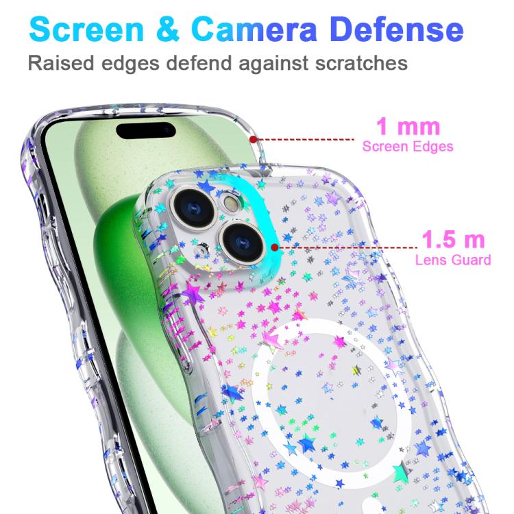 Wave Star Transparent MagSafe Magnetic Phone Case, For iPhone 16 Pro Max, For iPhone 16 Pro, For iPhone 16 Plus, For iPhone 16, For iPhone 15 Pro Max, For iPhone 15 Pro, For iPhone 15 Plus, For iPhone 15 Apple Accessories engwav5409 iPhone 16 Pro Max - APEXEL INDIA - Mobile Lens - Mobile Camera Lens - Cellphone Accessories - Phone Lens - Smartphone Lens