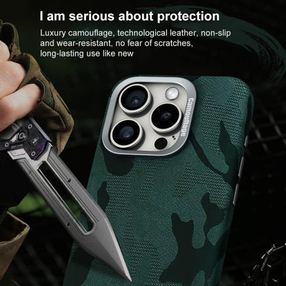 Camouflage Leather Metal Frame MagSafe PC Phone Case, For iPhone 13 Pro Max, For iPhone 13 Pro, For iPhone 13, For iPhone 12 / 12 Pro Apple Accessories engcam5483 More iPhone Cases - APEXEL INDIA - Mobile Lens - Mobile Camera Lens - Cellphone Accessories - Phone Lens - Smartphone Lens