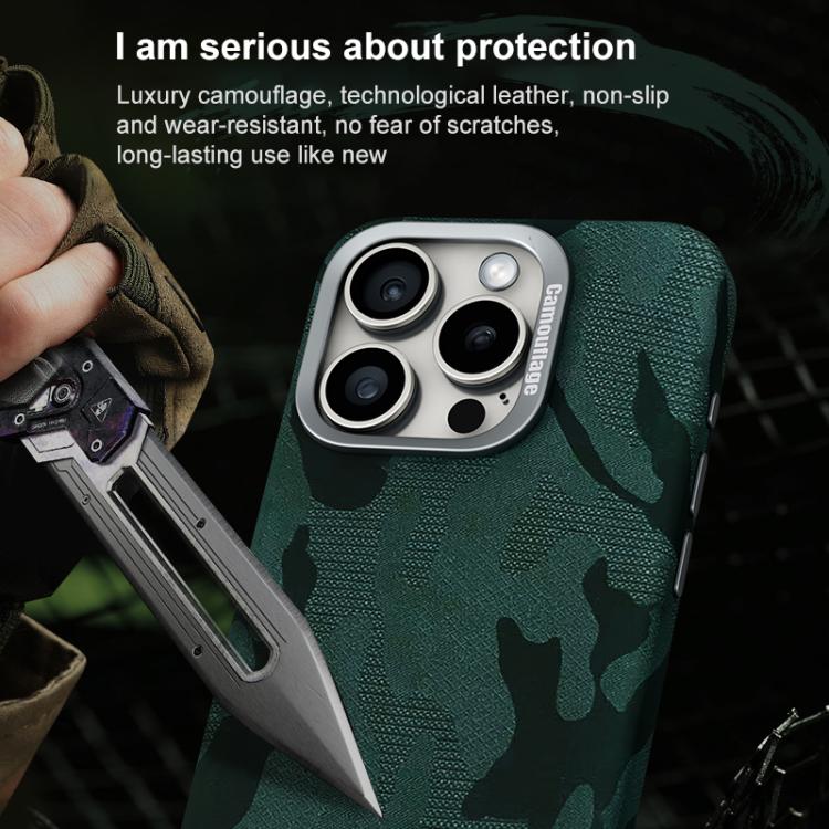 Camouflage Leather Metal Frame MagSafe PC Phone Case, For iPhone 12 Pro Max Apple Accessories engcam5415 More iPhone Cases - APEXEL INDIA - Mobile Lens - Mobile Camera Lens - Cellphone Accessories - Phone Lens - Smartphone Lens