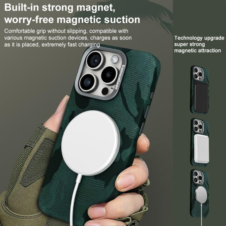 Camouflage Leather Metal Frame MagSafe PC Phone Case, For iPhone 12 Pro Max Apple Accessories engcam5415 More iPhone Cases - APEXEL INDIA - Mobile Lens - Mobile Camera Lens - Cellphone Accessories - Phone Lens - Smartphone Lens