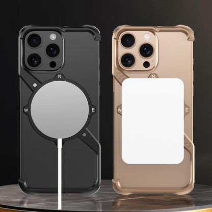 S Shaped 360 Holder Airbag Frameless MagSafe Metal Phone Case, For iPhone 16e, For iPhone 16 Pro Max, For iPhone 16 Pro, For iPhone 16 Plus, For iPhone 16, For iPhone 15 Pro Max, For iPhone 15 Pro, For iPhone 15 Apple Accessories engs-s5448 iPhone 16e - APEXEL INDIA - Mobile Lens - Mobile Camera Lens - Cellphone Accessories - Phone Lens - Smartphone Lens