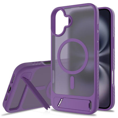 Frosted Holder PC Hybrid TPU MagSafe Phone Case, For iPhone 16e, For iPhone 16 Pro Max, For iPhone 16 Pro, For iPhone 16 Plus Apple Accessories engfro5521 iPhone 16e - APEXEL INDIA - Mobile Lens - Mobile Camera Lens - Cellphone Accessories - Phone Lens - Smartphone Lens