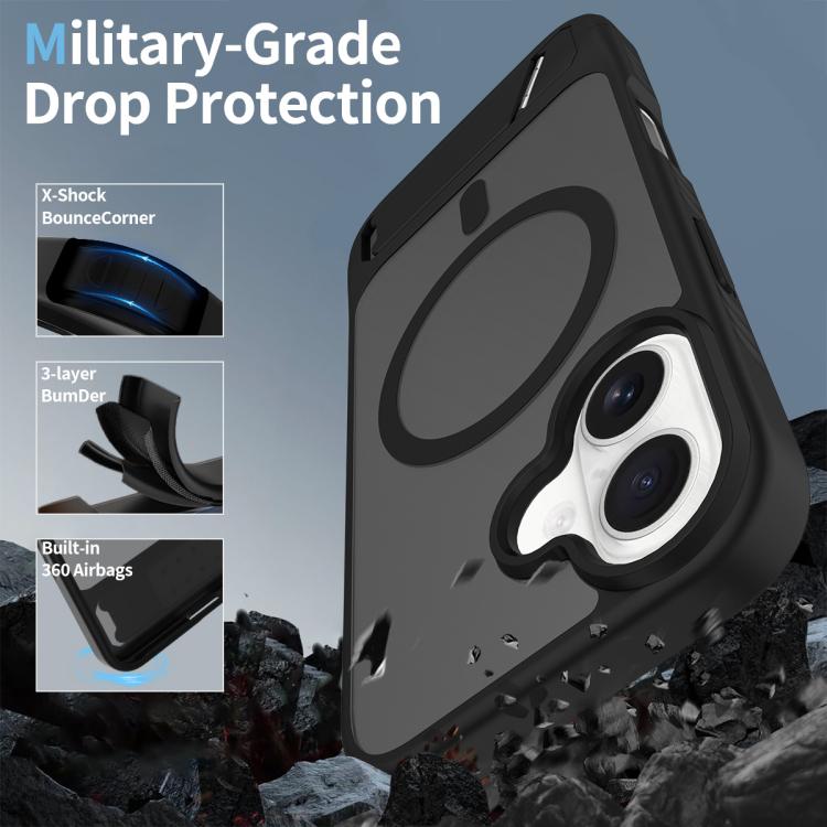 Frosted Holder PC Hybrid TPU MagSafe Phone Case, For iPhone 16, For iPhone 15 Pro Max, For iPhone 15 Pro, For iPhone 15 Plus Apple Accessories engfro5454 iPhone 16 - APEXEL INDIA - Mobile Lens - Mobile Camera Lens - Cellphone Accessories - Phone Lens - Smartphone Lens