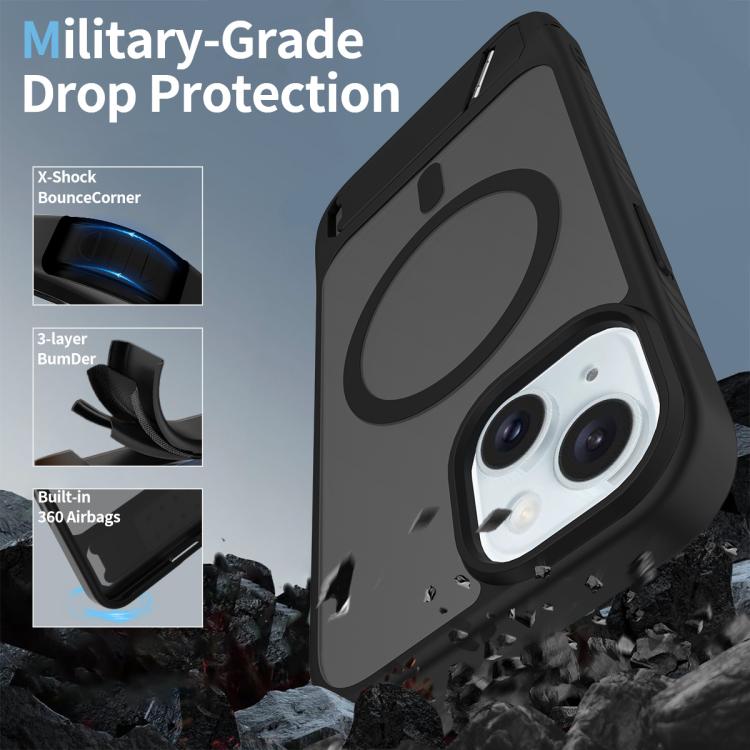 Frosted Holder PC Hybrid TPU MagSafe Phone Case, For iPhone 15, For iPhone 14 Plus, For iPhone 14, For iPhone 14 Pro Apple Accessories engfro5455 iPhone 15 - APEXEL INDIA - Mobile Lens - Mobile Camera Lens - Cellphone Accessories - Phone Lens - Smartphone Lens