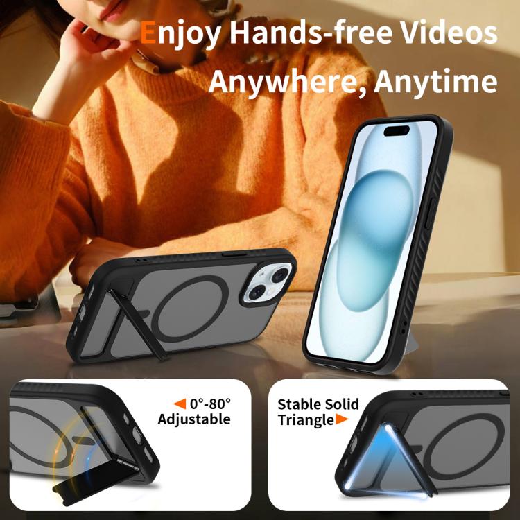 Frosted Holder PC Hybrid TPU MagSafe Phone Case, For iPhone 15, For iPhone 14 Plus, For iPhone 14, For iPhone 14 Pro Apple Accessories engfro5455 iPhone 15 - APEXEL INDIA - Mobile Lens - Mobile Camera Lens - Cellphone Accessories - Phone Lens - Smartphone Lens