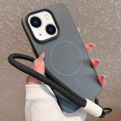 Metal Diamond Texture Lens Frame MagSafe Phone Case with Lanyard, For iPhone 14 Plus, For iPhone 14, For iPhone 14 Pro, For iPhone 14 Pro Max Apple Accessories engmet5462 iPhone 14 Plus - APEXEL INDIA - Mobile Lens - Mobile Camera Lens - Cellphone Accessories - Phone Lens - Smartphone Lens