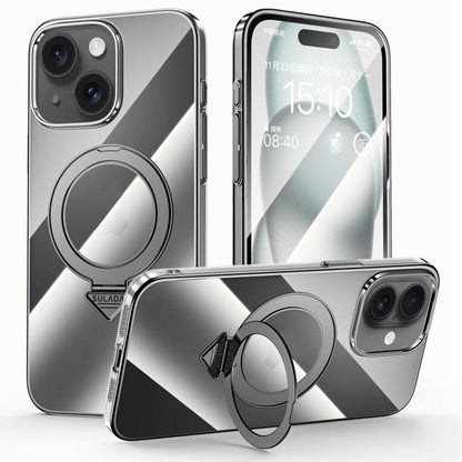 SULADA Electroplated Transparent MagSafe Holder Phone Case, For iPhone 15 Apple Accessories engsul5545 iPhone 15 - SULADA - Mobile Lens - Mobile Camera Lens - Cellphone Accessories - Phone Lens - Smartphone Lens