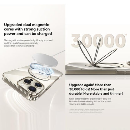 SULADA Electroplated Transparent MagSafe Holder Phone Case, For iPhone 15 Apple Accessories engsul5545 iPhone 15 - SULADA - Mobile Lens - Mobile Camera Lens - Cellphone Accessories - Phone Lens - Smartphone Lens