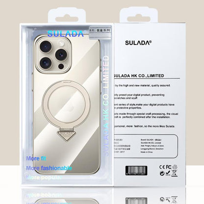 SULADA Electroplated Transparent MagSafe Holder Phone Case, For iPhone 15 Apple Accessories engsul5545 iPhone 15 - SULADA - Mobile Lens - Mobile Camera Lens - Cellphone Accessories - Phone Lens - Smartphone Lens
