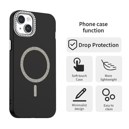 Glitter Rhinestones Series Magsafe PC Hybrid TPU Phone Case, For iPhone 15 Plus, For iPhone 15, For iPhone 14 Plus, For iPhone 14, For iPhone 14 Pro, For iPhone 14 Pro Max Apple Accessories enggli5556 iPhone 15 Plus - APEXEL INDIA - Mobile Lens - Mobile Camera Lens - Cellphone Accessories - Phone Lens - Smartphone Lens