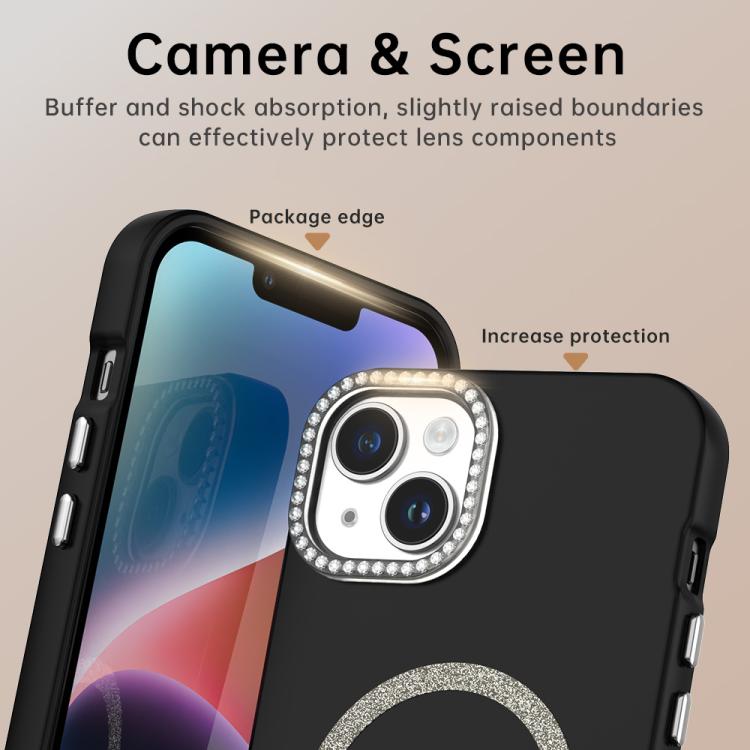Glitter Rhinestones Series Magsafe PC Hybrid TPU Phone Case, For iPhone 15 Plus, For iPhone 15, For iPhone 14 Plus, For iPhone 14, For iPhone 14 Pro, For iPhone 14 Pro Max Apple Accessories enggli5556 iPhone 15 Plus - APEXEL INDIA - Mobile Lens - Mobile Camera Lens - Cellphone Accessories - Phone Lens - Smartphone Lens