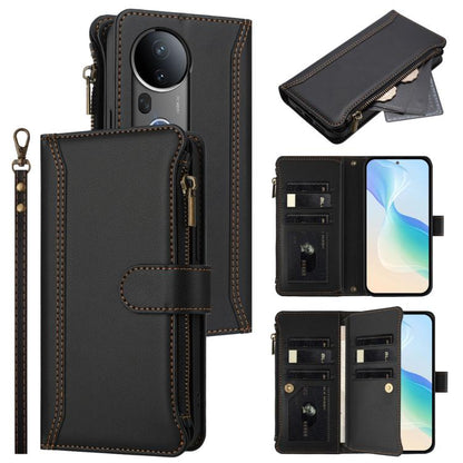 Magnetic Closure 9 Card Slots Zipper Leather Case with Hand Strap, For vivo S20 5G, For vivo S20 Pro 5G, For vivo Y19S 4G Global, For vivo X200 5G