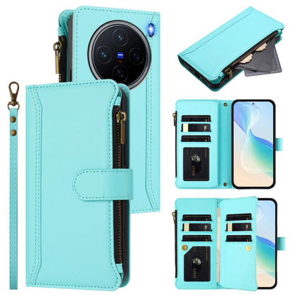Magnetic Closure 9 Card Slots Zipper Leather Case with Hand Strap, For vivo S20 5G, For vivo S20 Pro 5G, For vivo Y19S 4G Global, For vivo X200 5G