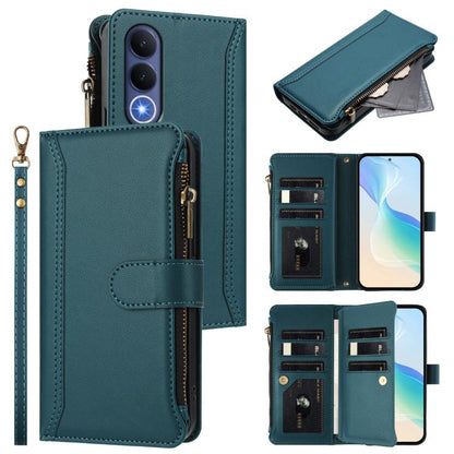Magnetic Closure 9 Card Slots Zipper Leather Case with Hand Strap, For vivo X300 FE 5G Zeiss/S50 Pro Mini 5G, For vivo X300s, For vivo Y21 5G 2026 Global / Y05 4G, For vivo V70 FE 5G
