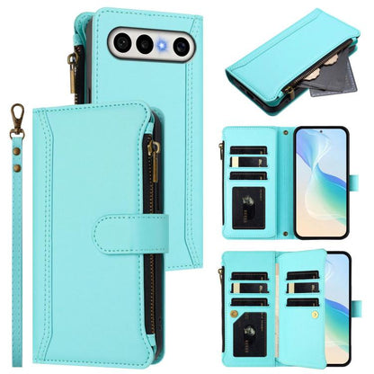 Magnetic Closure 9 Card Slots Zipper Leather Case with Hand Strap, For vivo X300 FE 5G Zeiss/S50 Pro Mini 5G, For vivo X300s, For vivo Y21 5G 2026 Global / Y05 4G, For vivo V70 FE 5G