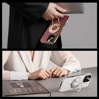 Plain Leather Hydric Metal Holder MagSafe Phone Case, For iPhone 14 Pro Max, For iPhone 13 Pro Max, For iPhone 13 Pro, For iPhone 13 Apple Accessories engpla5581 iPhone 14 Pro Max - APEXEL INDIA - Mobile Lens - Mobile Camera Lens - Cellphone Accessories - Phone Lens - Smartphone Lens