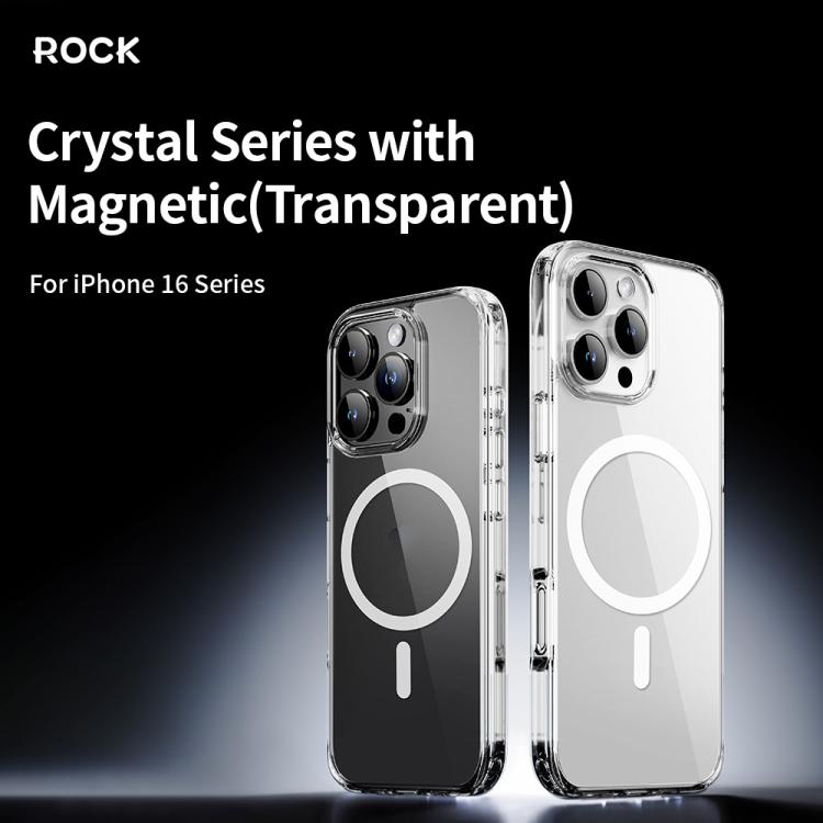 ROCK JingDun Series Clear MagSafe PC Hybrid TPU Phone Case, For iPhone 16 Pro Max, For iPhone 16 Pro, For iPhone 16 Plus, For iPhone 16 Apple Accessories engroc5590 iPhone 16 Pro Max - ROCK - Mobile Lens - Mobile Camera Lens - Cellphone Accessories - Phone Lens - Smartphone Lens