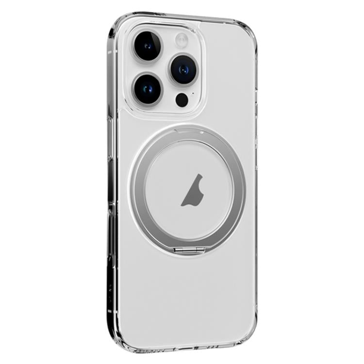 ROCK JingDun Series Clear Rotating MagSafe Holder PC Hybrid TPU Phone Case, For iPhone 16 Pro Max, For iPhone 16 Pro Apple Accessories engroc5591 iPhone 16 Pro Max - ROCK - Mobile Lens - Mobile Camera Lens - Cellphone Accessories - Phone Lens - Smartphone Lens