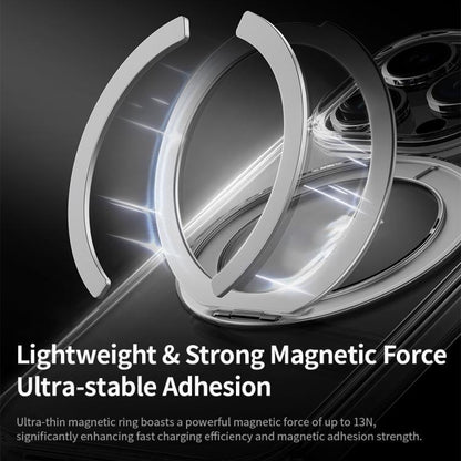 ROCK JingDun Series Clear Rotating MagSafe Holder PC Hybrid TPU Phone Case, For iPhone 16 Pro Max, For iPhone 16 Pro Apple Accessories engroc5591 iPhone 16 Pro Max - ROCK - Mobile Lens - Mobile Camera Lens - Cellphone Accessories - Phone Lens - Smartphone Lens