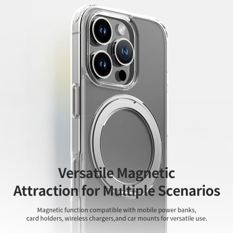 ROCK JingDun Series Clear Rotating MagSafe Holder PC Hybrid TPU Phone Case, For iPhone 16 Pro Max, For iPhone 16 Pro Apple Accessories engroc5591 iPhone 16 Pro Max - ROCK - Mobile Lens - Mobile Camera Lens - Cellphone Accessories - Phone Lens - Smartphone Lens