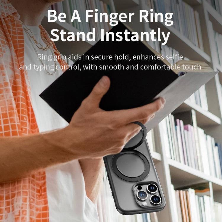ROCK YouDun Series Skin Feel Rotating MagSafe Holder PC Hybrid TPU Phone Case, For iPhone 16 Pro Apple Accessories engroc5526 iPhone 16 Pro - ROCK - Mobile Lens - Mobile Camera Lens - Cellphone Accessories - Phone Lens - Smartphone Lens