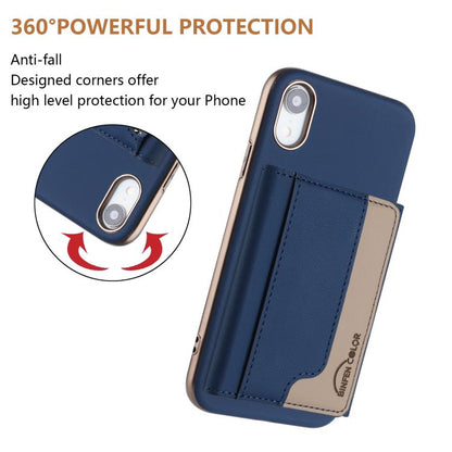 Colour Matching Horizontal Magnetic Card Bag RFID MagSafe Phone Case, For iPhone XR, For iPhone 8 Plus / 7 Plus, For iPhone 8 / 7 / 6 Apple Accessories engcol5599 More iPhone Cases - APEXEL INDIA - Mobile Lens - Mobile Camera Lens - Cellphone Accessories - Phone Lens - Smartphone Lens