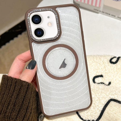 Diamond Lens Frame MagSafe Wave Texture Clear Phone Case, For iPhone 12, For iPhone 12 Pro Max, For iPhone 12 Pro, For iPhone 11 Apple Accessories engdia5556 More iPhone Cases - APEXEL INDIA - Mobile Lens - Mobile Camera Lens - Cellphone Accessories - Phone Lens - Smartphone Lens