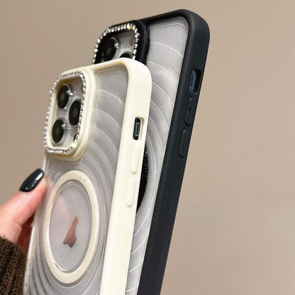 Diamond Lens Frame MagSafe Wave Texture Clear Phone Case, For iPhone 12, For iPhone 12 Pro Max, For iPhone 12 Pro, For iPhone 11 Apple Accessories engdia5556 More iPhone Cases - APEXEL INDIA - Mobile Lens - Mobile Camera Lens - Cellphone Accessories - Phone Lens - Smartphone Lens