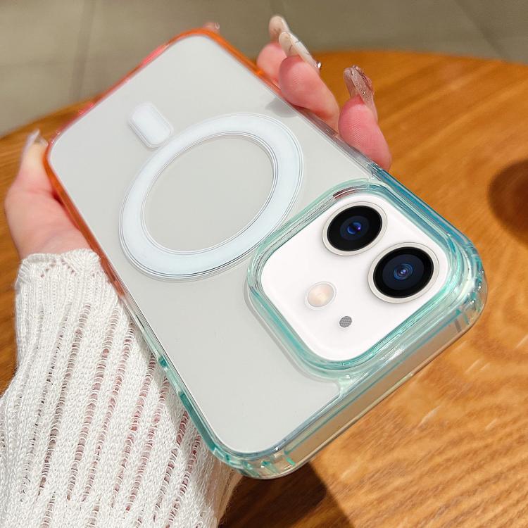Contrast Color Gradient Transparent MagSafe Phone Case, For iPhone 11, For iPhone 11 Pro Apple Accessories engcon5655 More iPhone Cases - APEXEL INDIA - Mobile Lens - Mobile Camera Lens - Cellphone Accessories - Phone Lens - Smartphone Lens