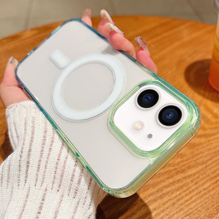 Contrast Color Gradient Transparent MagSafe Phone Case, For iPhone 11, For iPhone 11 Pro Apple Accessories engcon5655 More iPhone Cases - APEXEL INDIA - Mobile Lens - Mobile Camera Lens - Cellphone Accessories - Phone Lens - Smartphone Lens