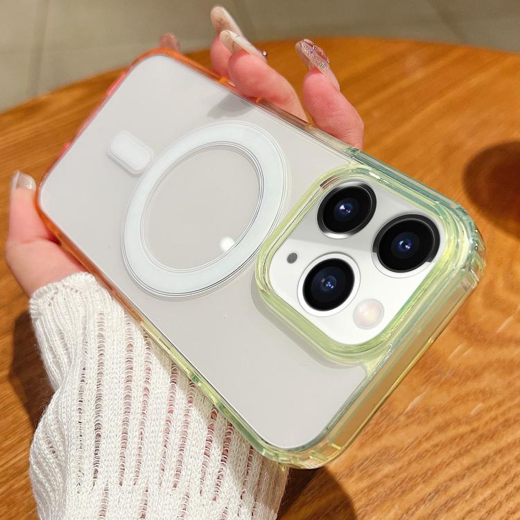 Contrast Color Gradient Transparent MagSafe Phone Case, For iPhone 11, For iPhone 11 Pro Apple Accessories engcon5655 More iPhone Cases - APEXEL INDIA - Mobile Lens - Mobile Camera Lens - Cellphone Accessories - Phone Lens - Smartphone Lens