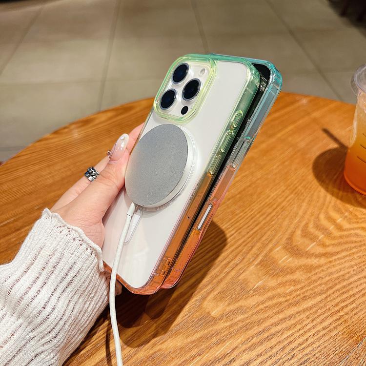 Contrast Color Gradient Transparent MagSafe Phone Case, For iPhone 11, For iPhone 11 Pro Apple Accessories engcon5655 More iPhone Cases - APEXEL INDIA - Mobile Lens - Mobile Camera Lens - Cellphone Accessories - Phone Lens - Smartphone Lens