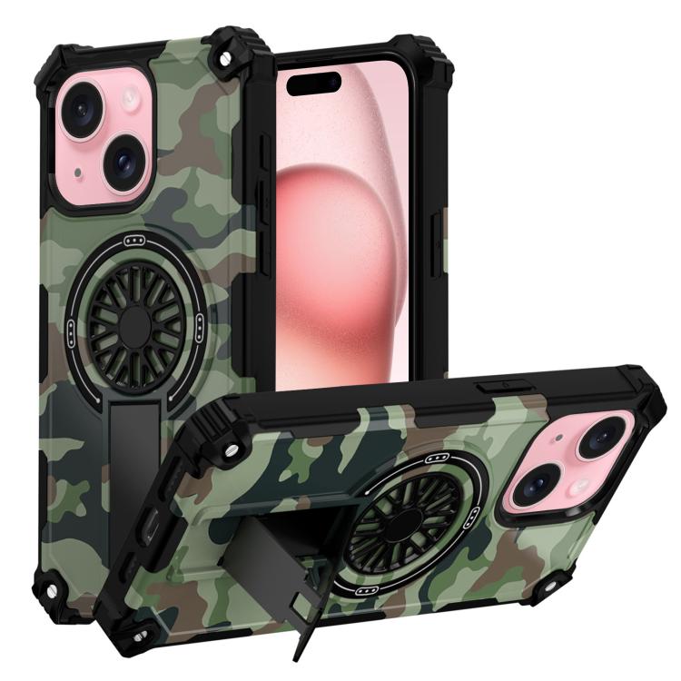 Camouflage Kickstand Rotating Shaft MagSafe Phone Case, For iPhone 15 Plus, For iPhone 15 Apple Accessories engcam5561 iPhone 15 Plus - APEXEL INDIA - Mobile Lens - Mobile Camera Lens - Cellphone Accessories - Phone Lens - Smartphone Lens