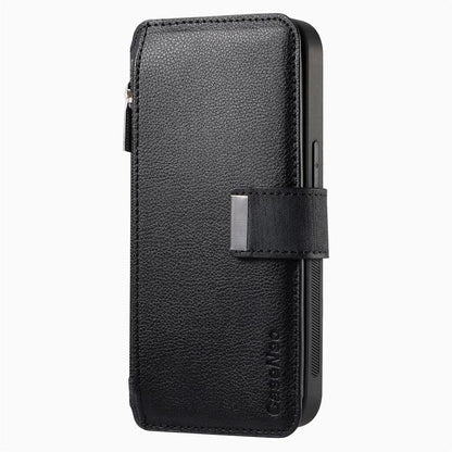 CaseNeo MagSafe RFID Anti-theft Zipper Wallet Retro Leather Phone Case, For iPhone 15, For iPhone 14