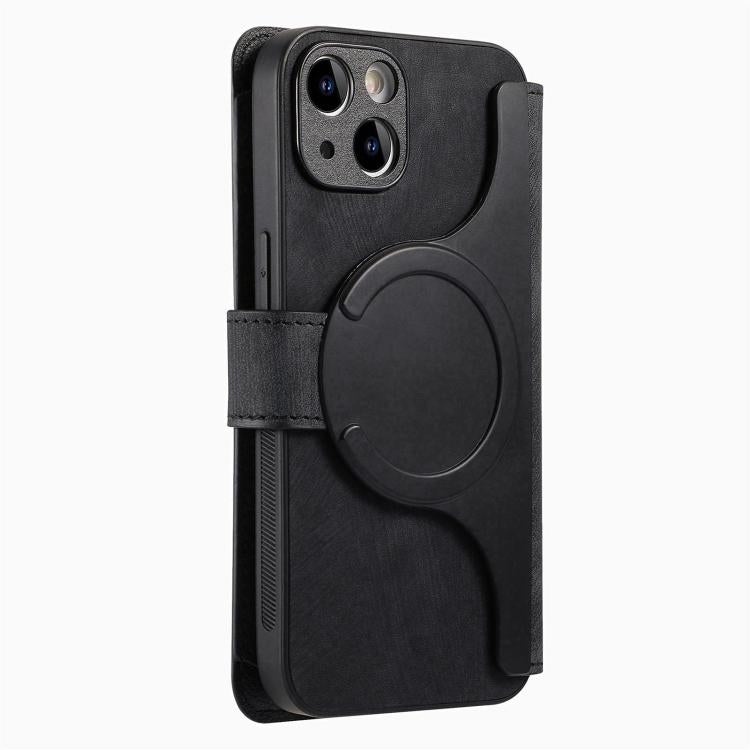 CaseNeo MagSafe RFID Anti-theft Zipper Wallet Retro Leather Phone Case, For iPhone 15, For iPhone 14