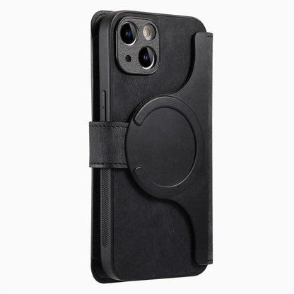 CaseNeo MagSafe RFID Anti-theft Zipper Wallet Retro Leather Phone Case, For iPhone 15, For iPhone 14