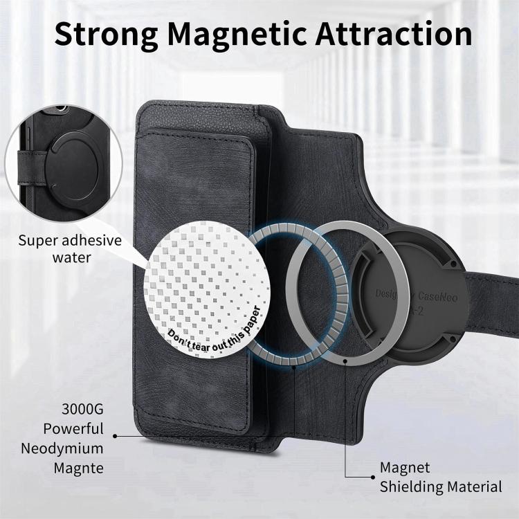 CaseNeo MagSafe RFID Anti-theft Zipper Wallet Retro Leather Phone Case, For iPhone 15, For iPhone 14