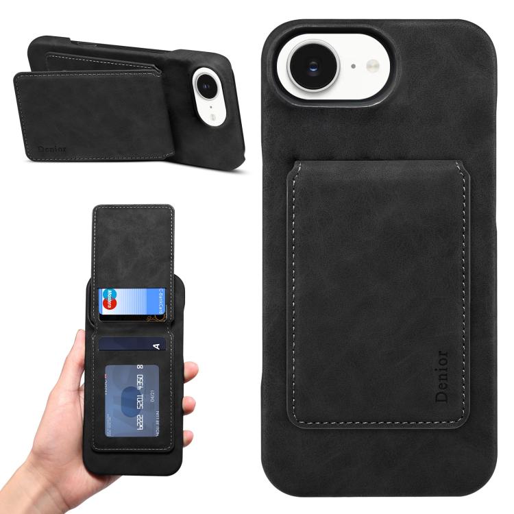 Denior D28 Retro Texture RFID MagSafe Vertical Flip Card-slot Phone Case, For iPhone 16e, For iPhone 16 Pro Max, For iPhone 16 Pro, For iPhone 16 Plus, For iPhone 16, For iPhone 15 Pro Max, For iPhone 15 Pro, For iPhone 15 Plus Apple Accessories engden5565 iPhone 16e - Denior - Mobile Lens - Mobile Camera Lens - Cellphone Accessories - Phone Lens - Smartphone Lens