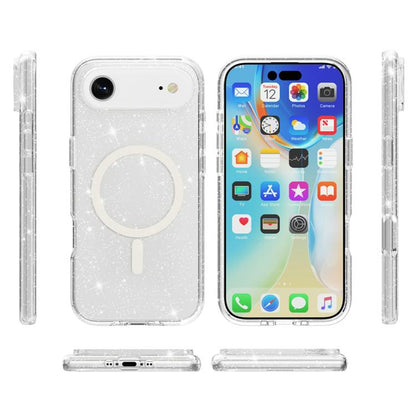 Terminator Style Glitter Powder MagSafe Magnetic Phone Case, For iPhone Air Apple Accessories engter6109 iPhone Air iPhone Air Cases - APEXEL INDIA - Mobile Lens - Mobile Camera Lens - Cellphone Accessories - Phone Lens - Smartphone Lens