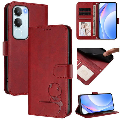 Litter Panda Embossing RFID Leather Phone Case with Lanyard, For vivo Y29s 5G / Y04 5G, For vivo Y19s 4G / Y29 5G, For vivo S20, For vivo S20 Pro