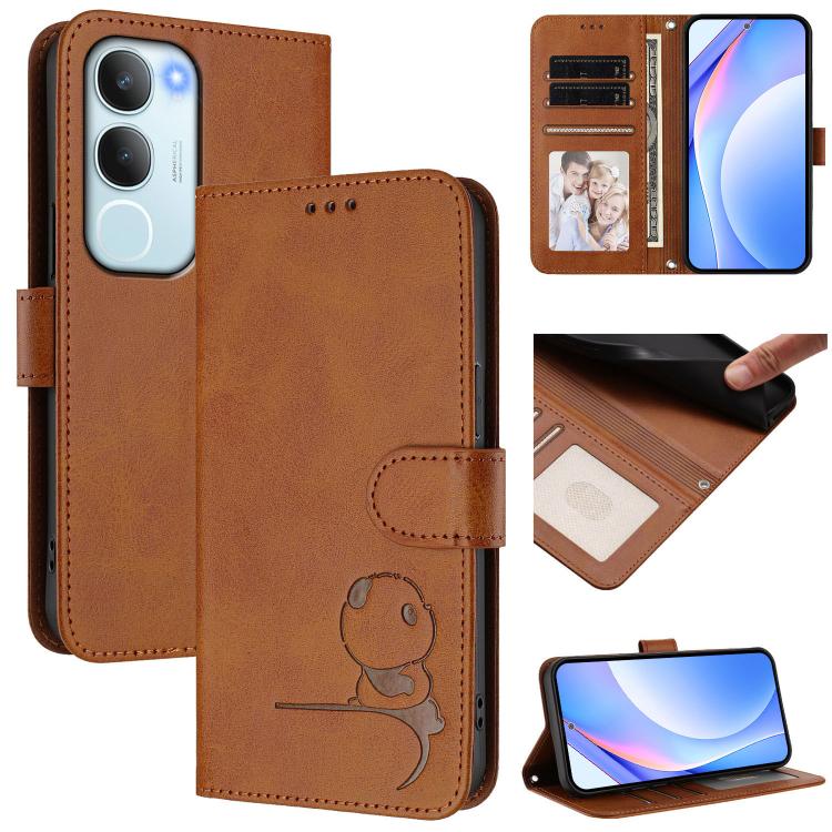 Litter Panda Embossing RFID Leather Phone Case with Lanyard, For vivo Y29s 5G / Y04 5G, For vivo Y19s 4G / Y29 5G, For vivo S20, For vivo S20 Pro