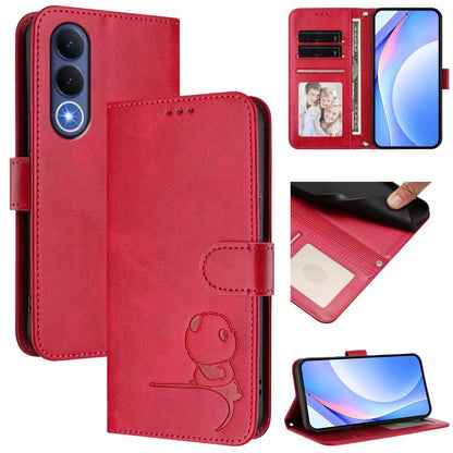 Litter Panda Embossing RFID Leather Phone Case with Lanyard, For vivo X300 FE 5G Russia / Zeiss, For vivo Y21 5G 2026 / Y05 4G, For vivo V70 FE 5G, For vivo X300 Pro